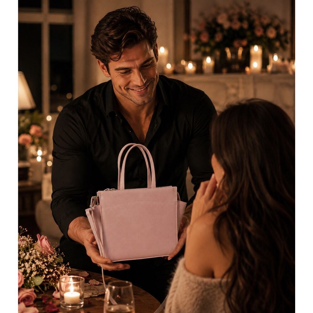 Steve Madden Blush Pink Structured Satchel Crossbody NWOT lil Bag